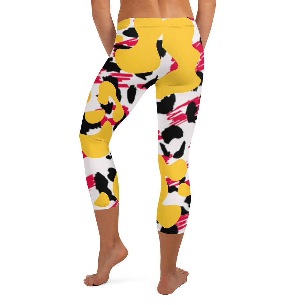 Leopard Bright Capri Leggings