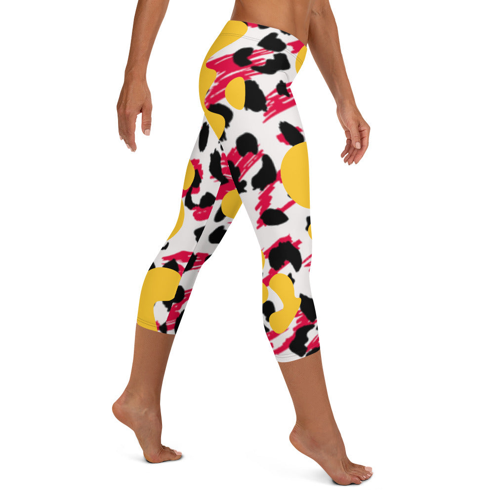 Leopard Bright Capri Leggings