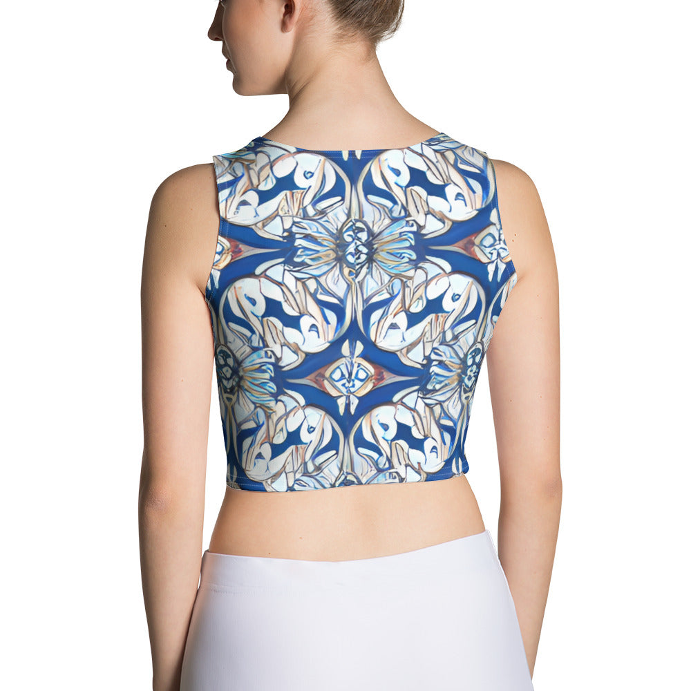 Fauna Blue DaVinci Crop Top