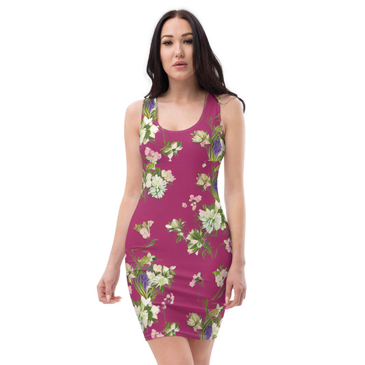 Bold and Elegant Floral Print Dress