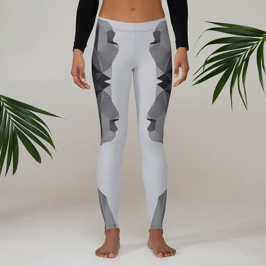 Fractal Kiss Pattern Leggings