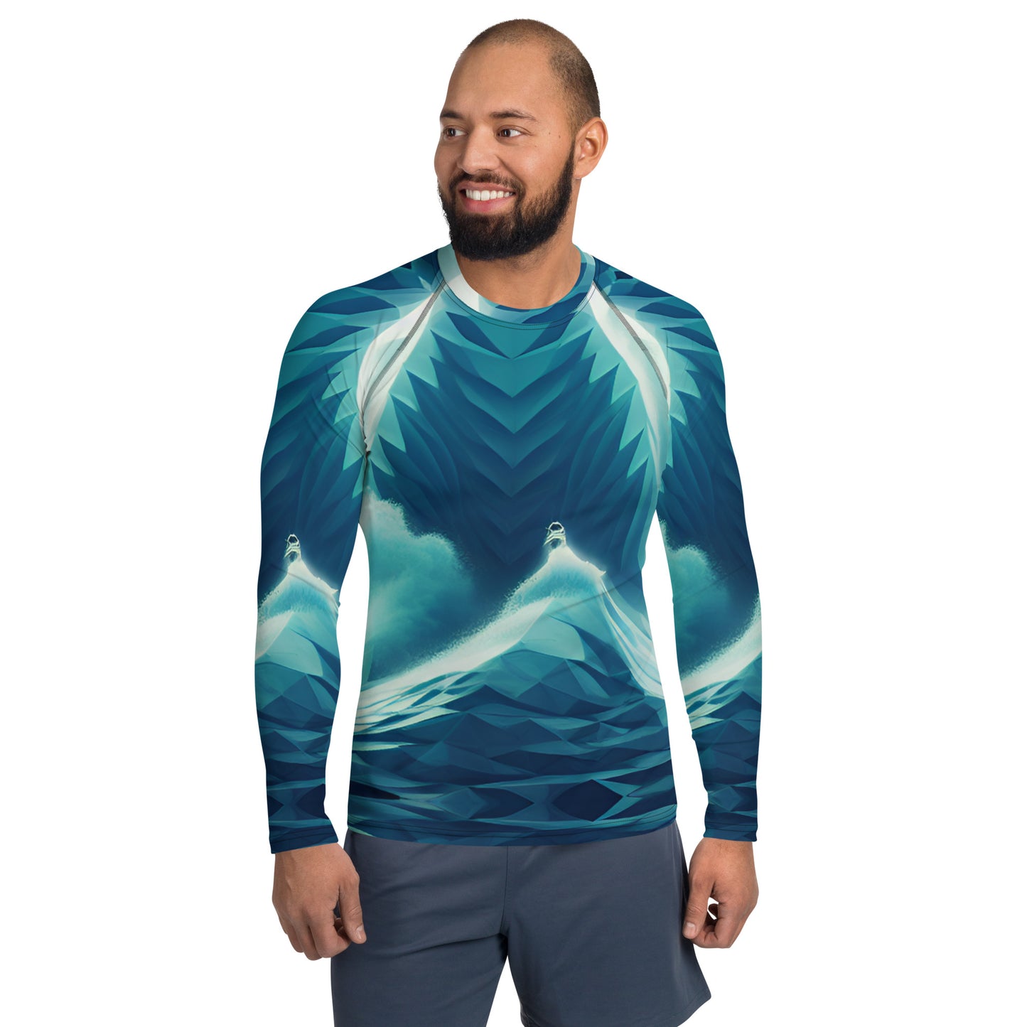 Fractal Tsunami Men's Rash Guard