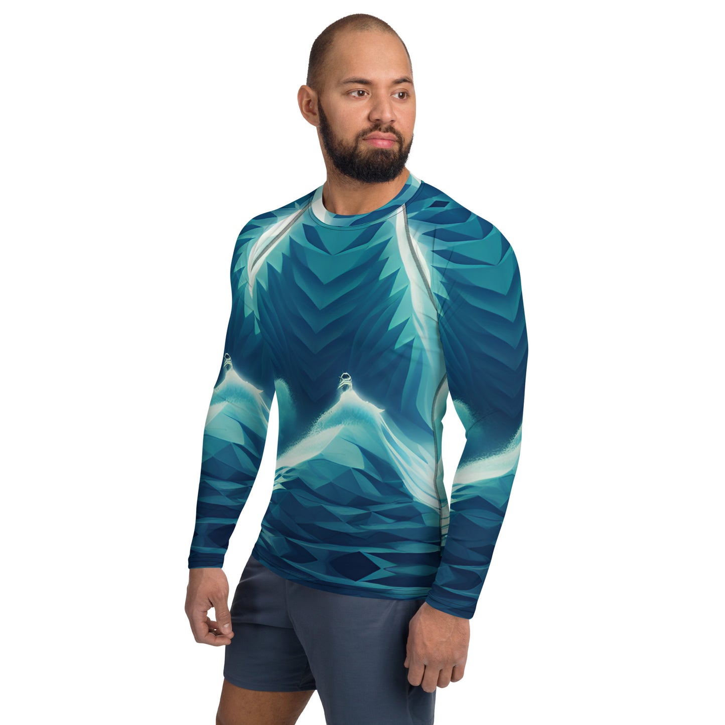 Fractal Tsunami Men's Rash Guard