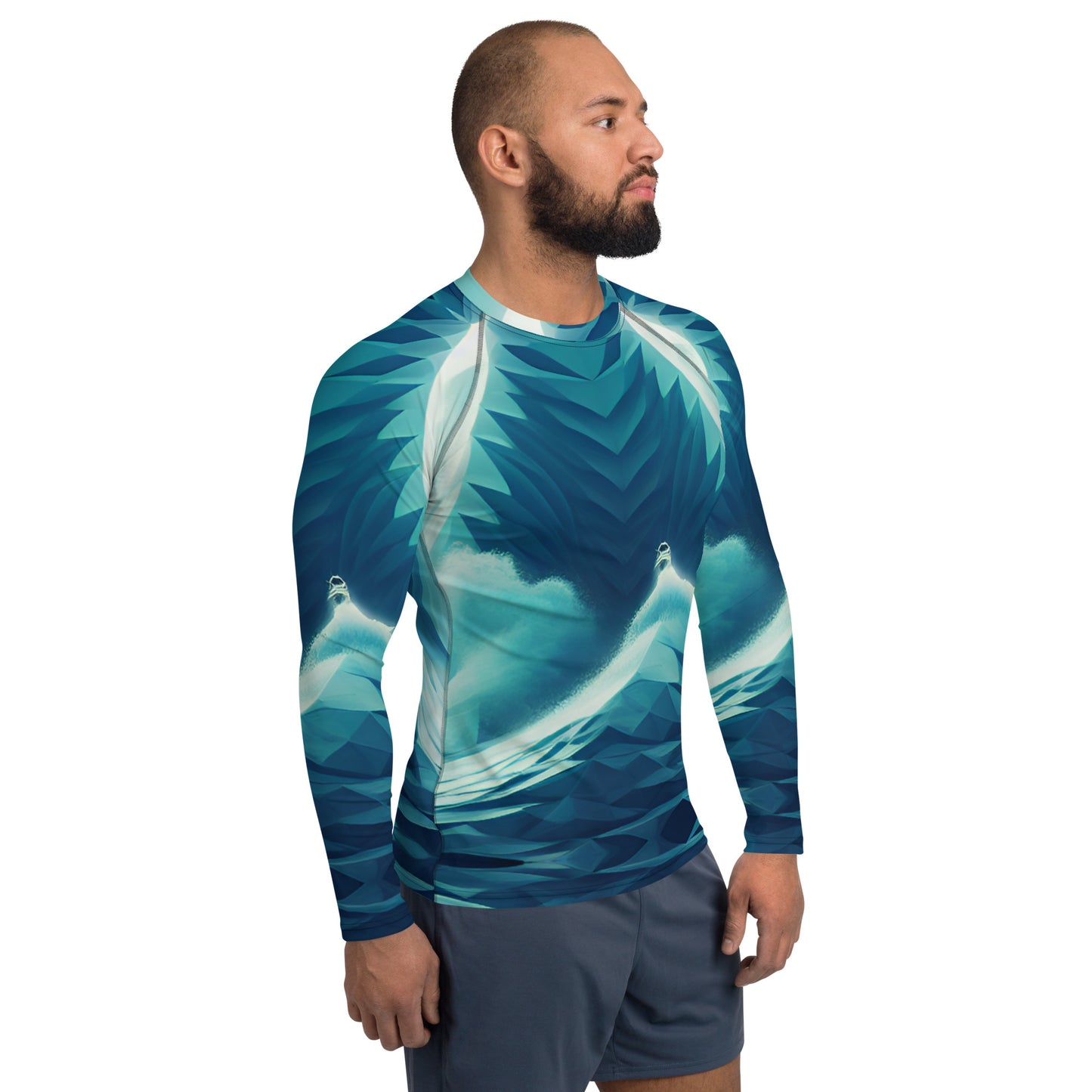 Fractal Tsunami Men's Rash Guard