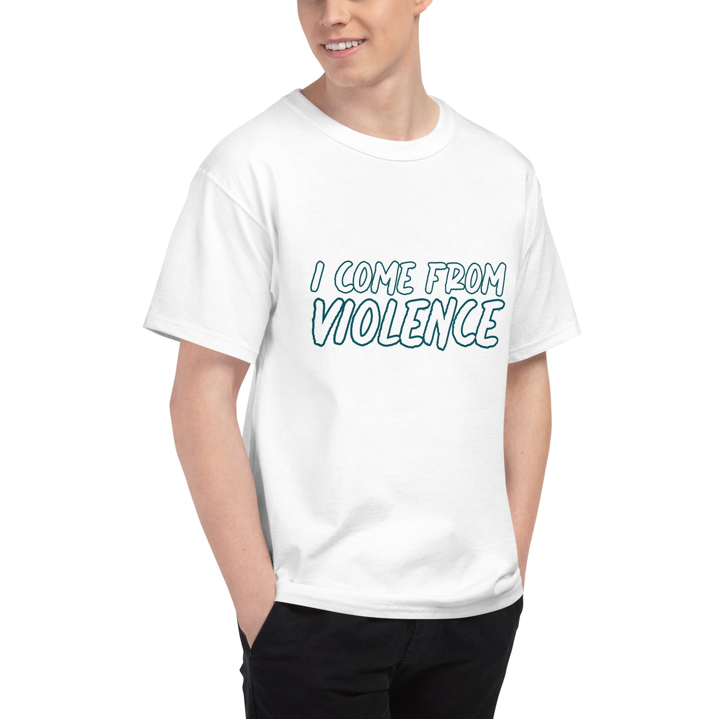 I Come From Violence Men's Champion T-Shirt